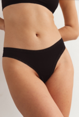 BLUSH THE MICRO LACE TRIM THONG