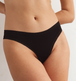 BLUSH THE MICRO LACE TRIM THONG