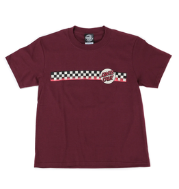 Santa Cruz YOUTH INFANITE RIDGE DOT  S/S Tee - Maroon