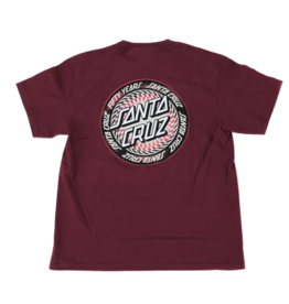 Santa Cruz Youth Infinite Ringed Dot S/S Tee - Maroon