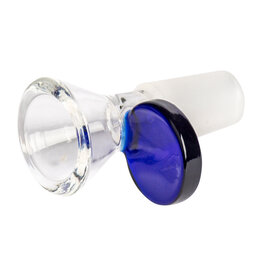 Red Eye Glass 14mm Disc Handle Cone Pull-Out BLUE