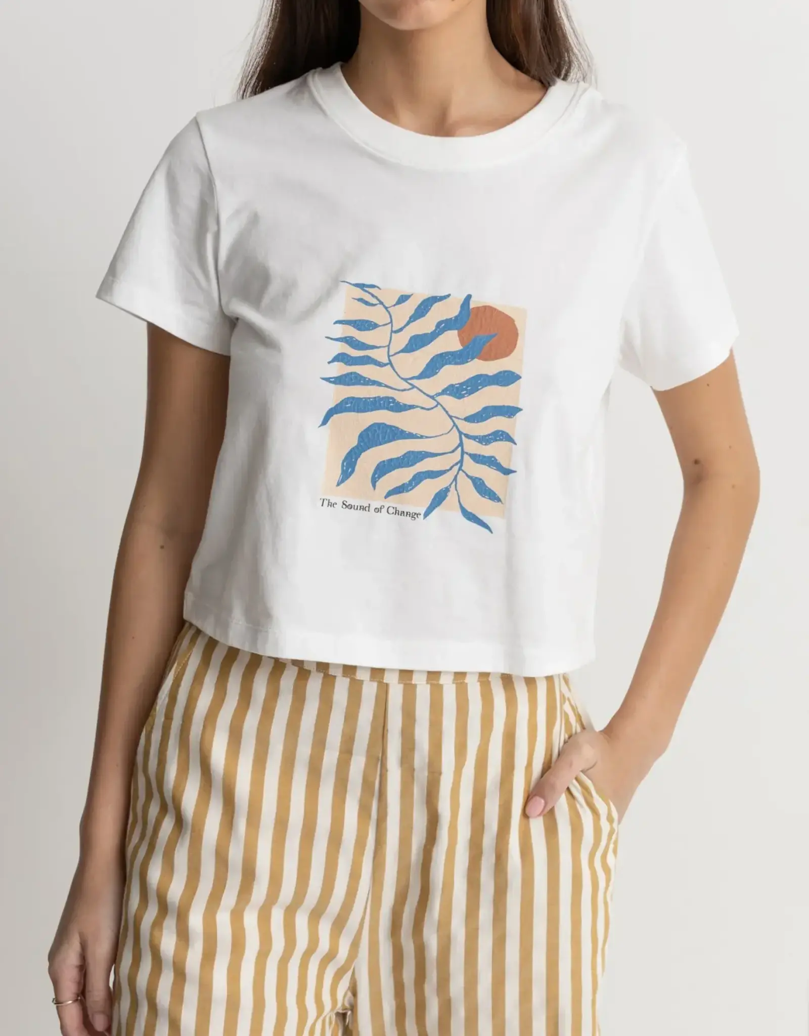 RHYTHM FERN VINTAGE CROP CREW TEE