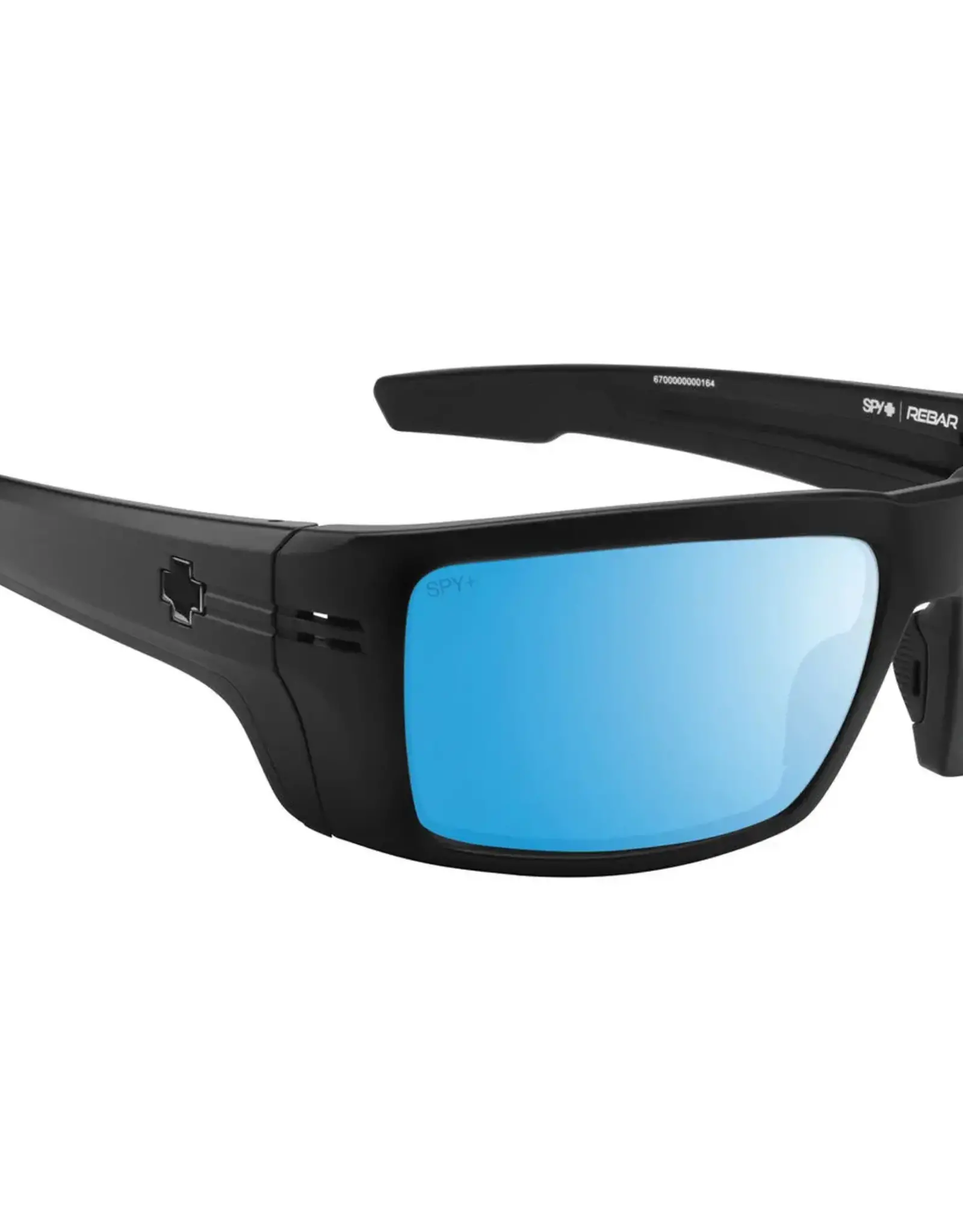 SPY Rebar ANSI Matte Black - Happy Boost Polar Ice Blue Mirror