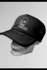 Skull Skates SKULL FOAM MESH TRUCKER CAP LARGE BLACKOUT LOGO