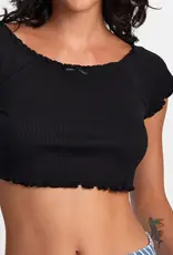 RVCA DELILAH OFF-THE-SHOULDER CROP TOP