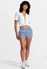 RVCA HARPER FRONT TIE CROPPED TOP