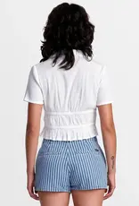RVCA HARPER FRONT TIE CROPPED TOP