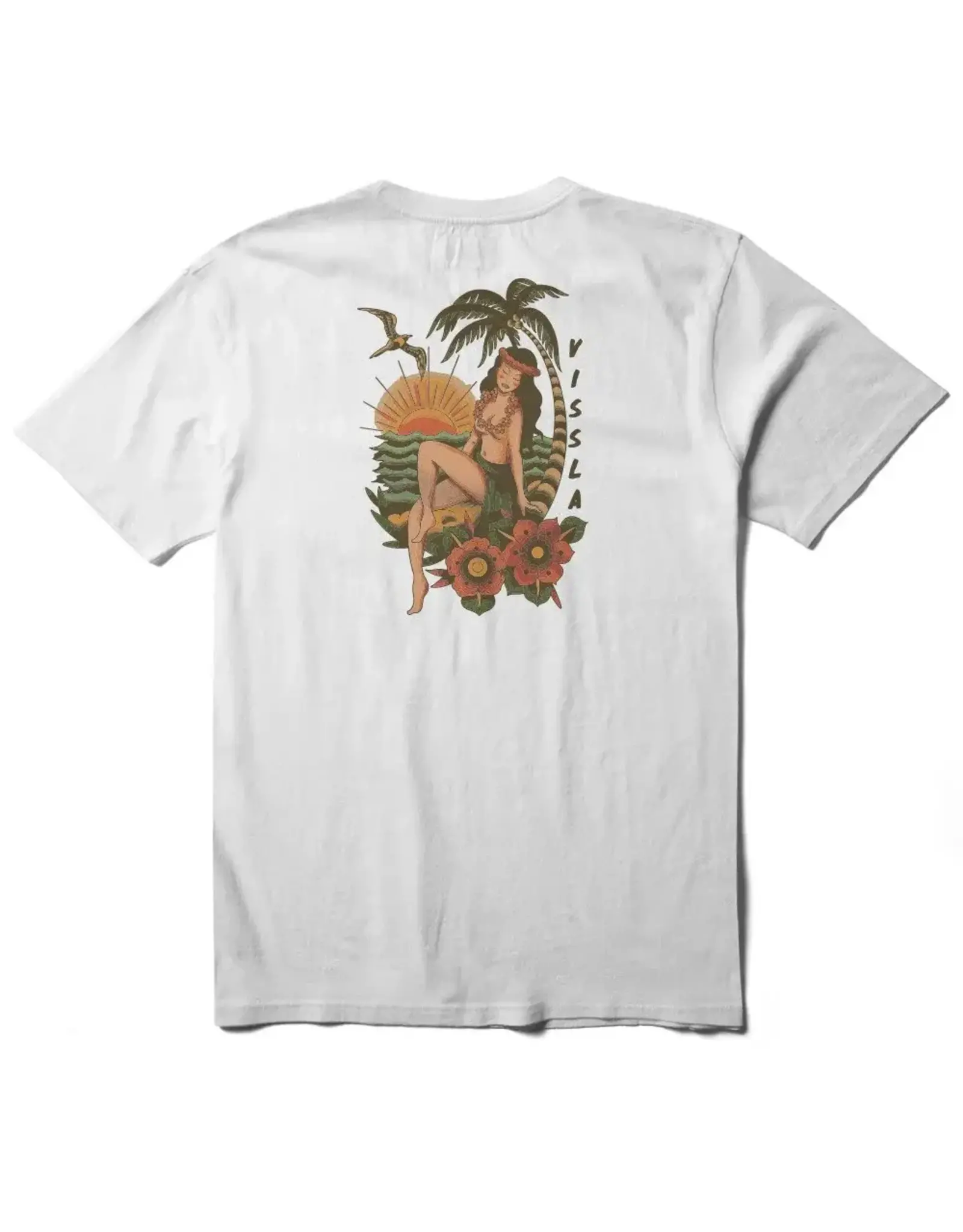VISSLA LEI'D BACK SS PKT TEE WHT