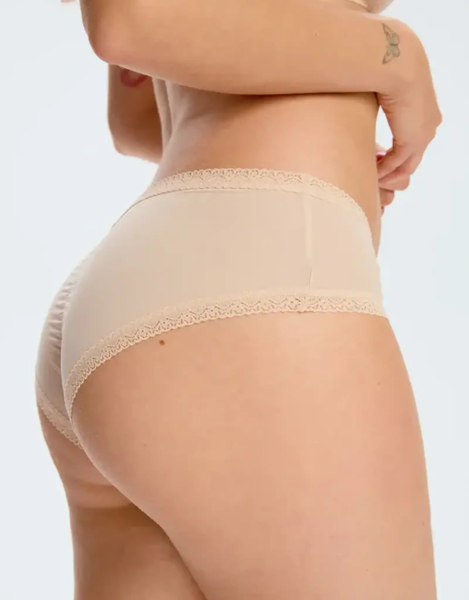 BLUSH THE MICRO LACE TRIM HIPSTER