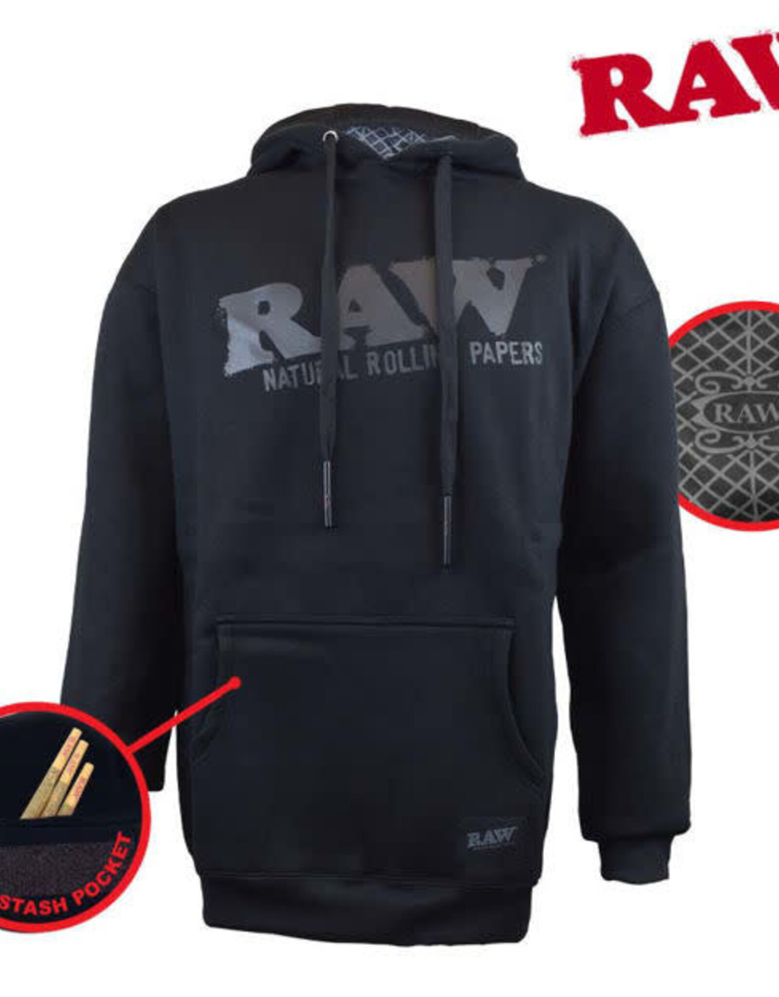 RAW RPxRAW BLACKOUT PULLOVER HOODIE