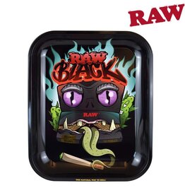 RAW CA RAW BLACK ROLLING TRAY TIN MONSTER DESIGN LARGE 34cm x 27.5cm x 3cm