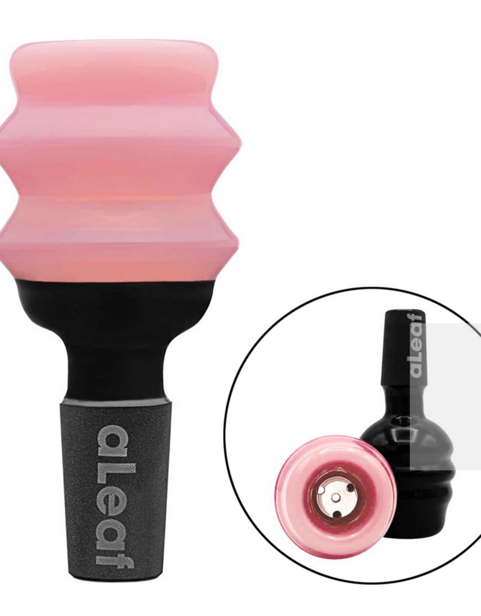 ALEAF HONEY POT BOWL W/ SCREEN 14MM PINK & BLACK