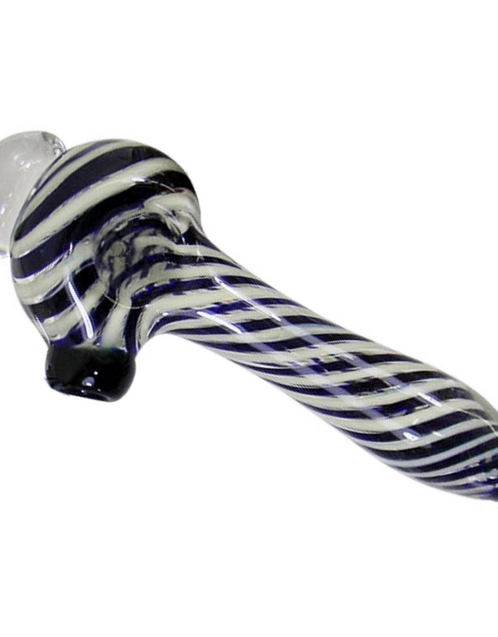 SHINE COLOR TWIST W/ MARBLE GLASS SPOON PIPE MADE IN CANADA
