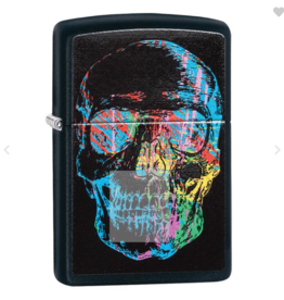 ZIPPO ZIPPO COLORFUL SKULL BLACK MAT