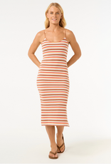 RIPCURL BOBBI STRIPE MIDI DRESS