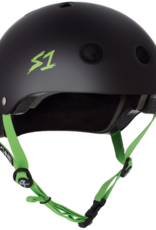 S1 HELMETS S1 HELMET LIFER  BLK MATTE/BRIGHT GREEN S