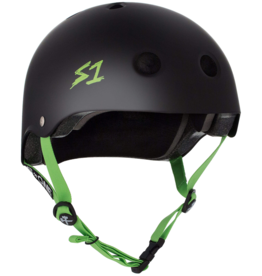 S1 HELMETS S1 HELMET LIFER  BLK MATTE/BRIGHT GREEN S