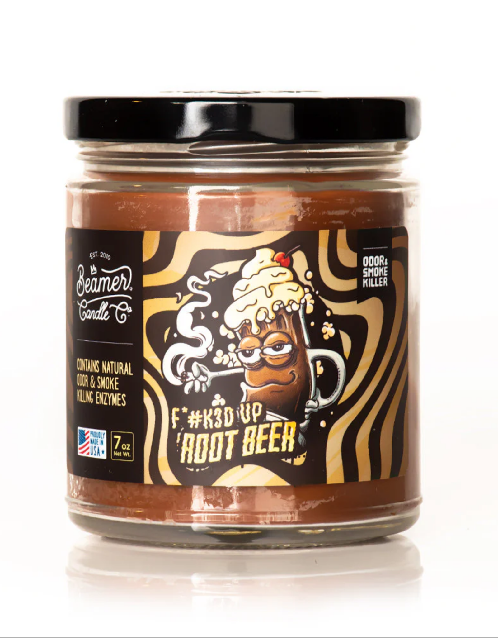 BEAMER SH704 7oz F*#k3d Up Root Beer Candle