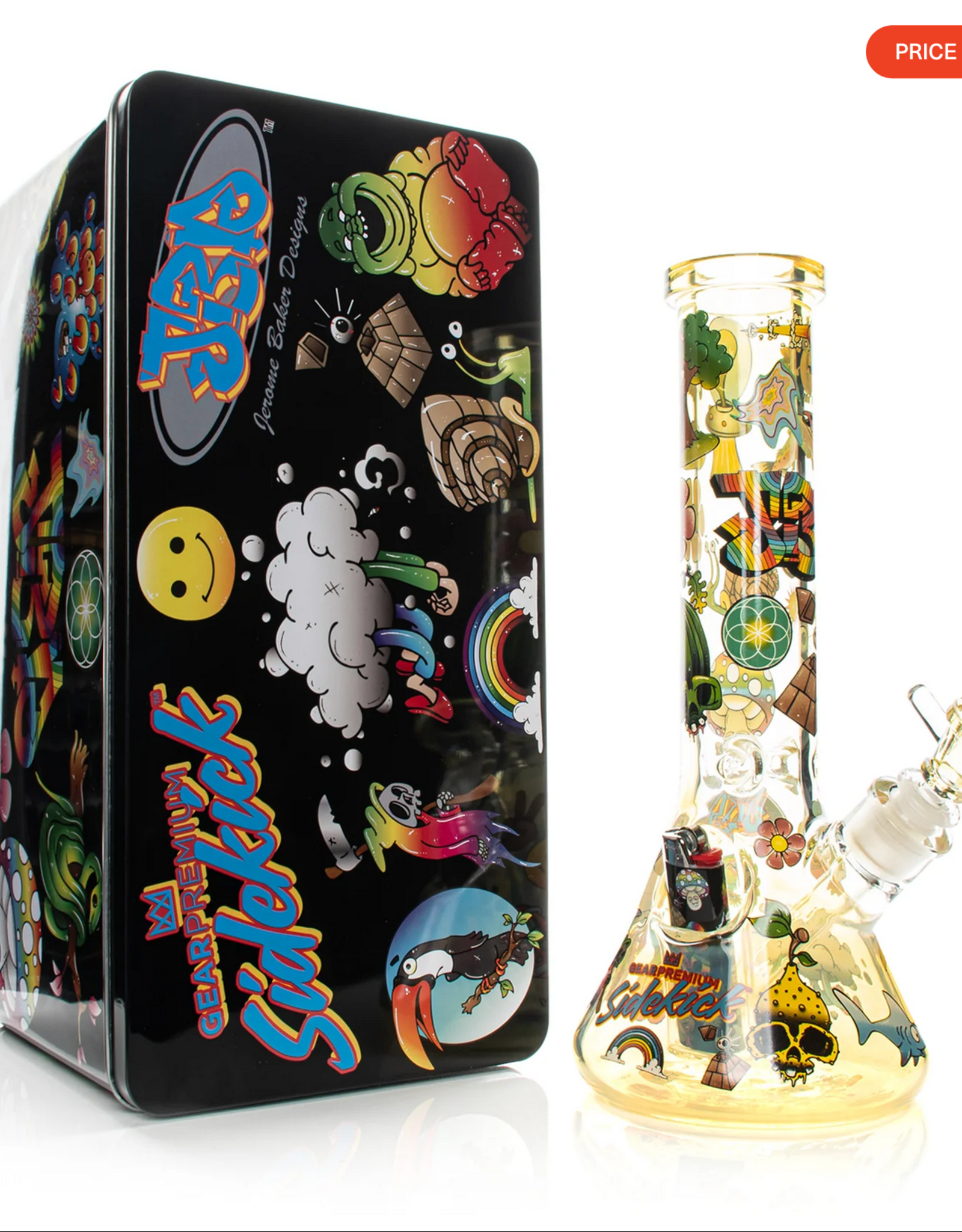 GEAR Premium GJB9001 12" 7mm Thick Jerome Baker Sidekick Water Pipe