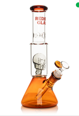 Red Eye Glass REG183A 11" Dual Chamber Skull Perc Water Pipe