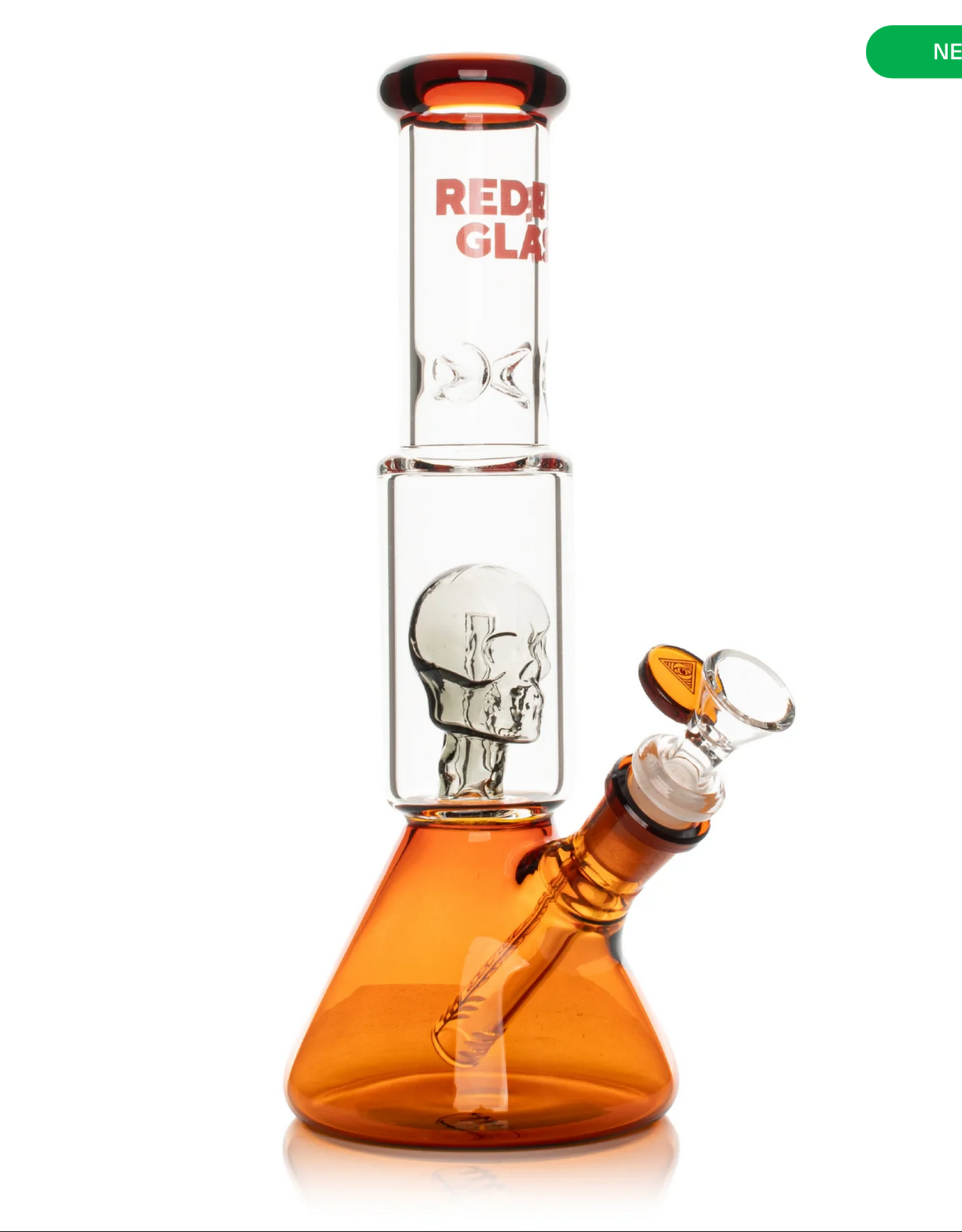 Red Eye Glass REG183A 11" Dual Chamber Skull Perc Water Pipe