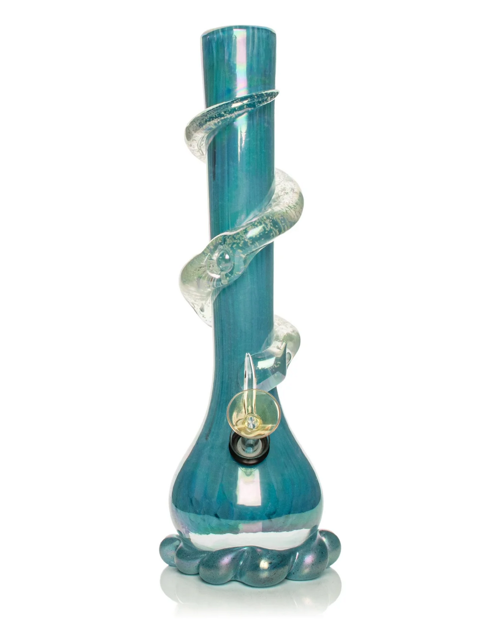 Retro Glass RM104 Retro Glass® 12" Glow-in-the-Dark Bubble Base Water Pipe