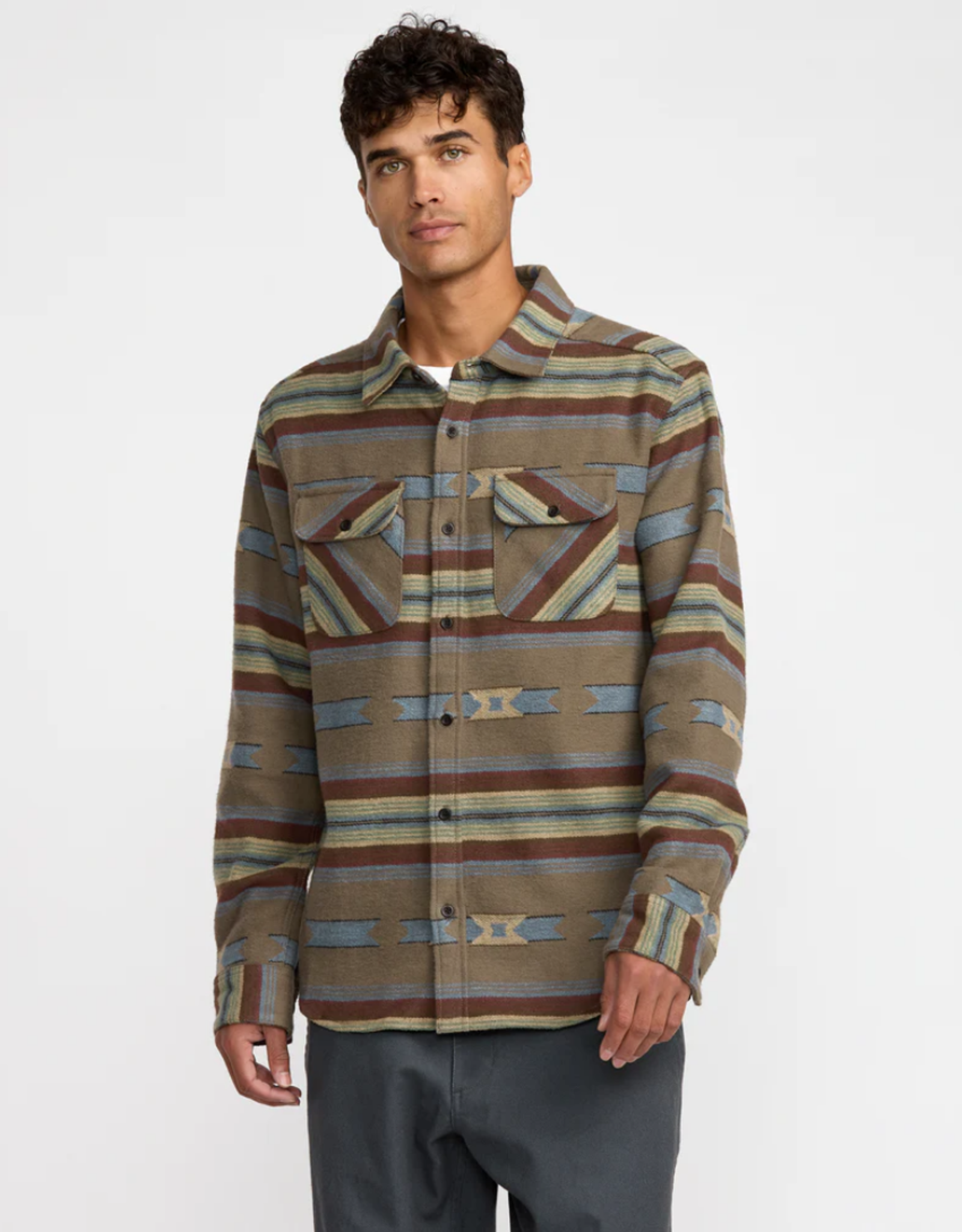 RVCA Dayshift Blanket Flannel Long Sleve Shirt