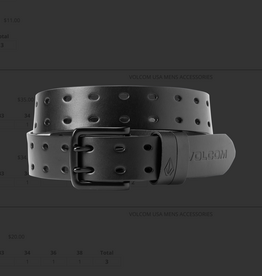 Volcom TWO SPIKE LEATHER BELT