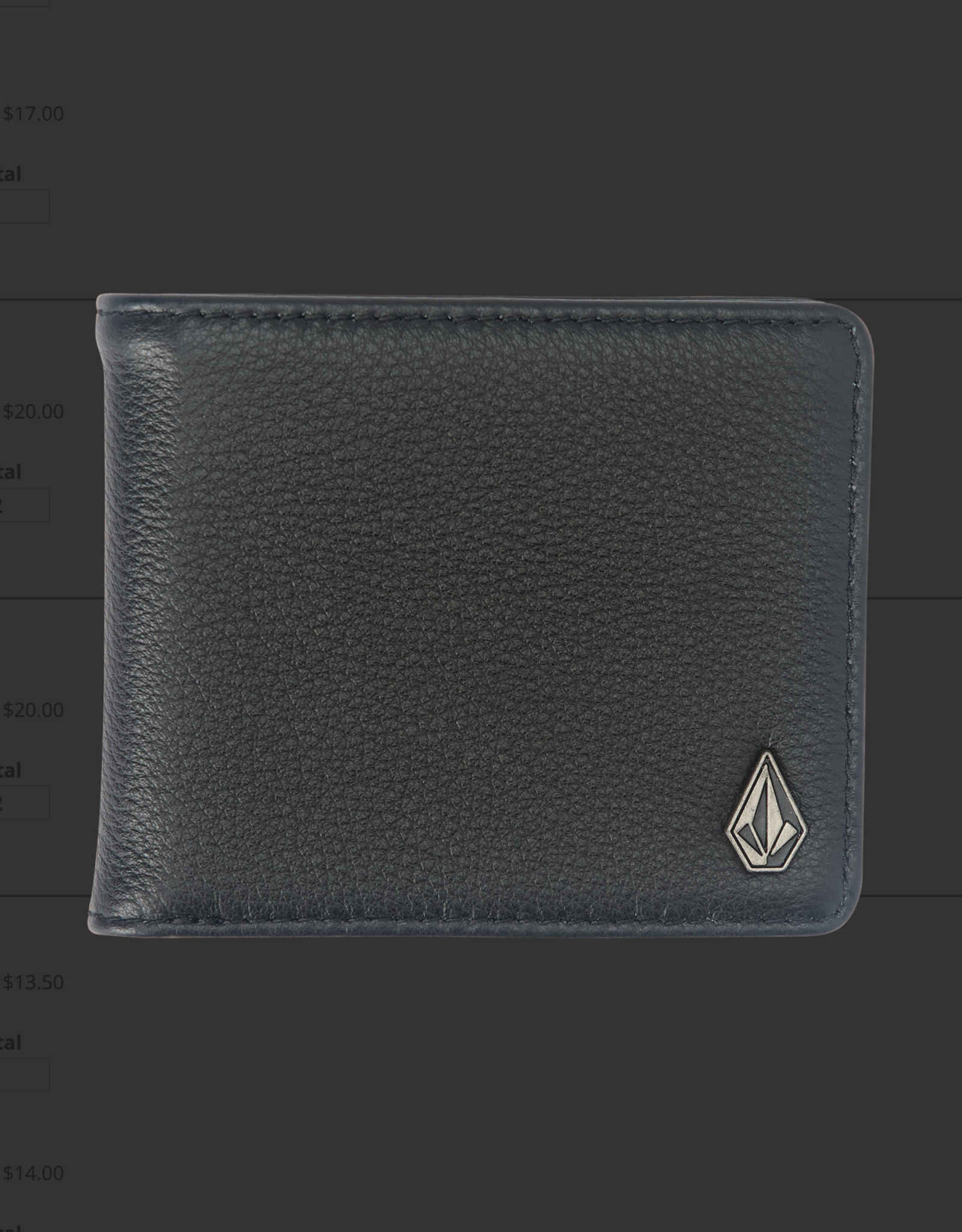Volcom SINGLE STONE LEATHER WALLET blk