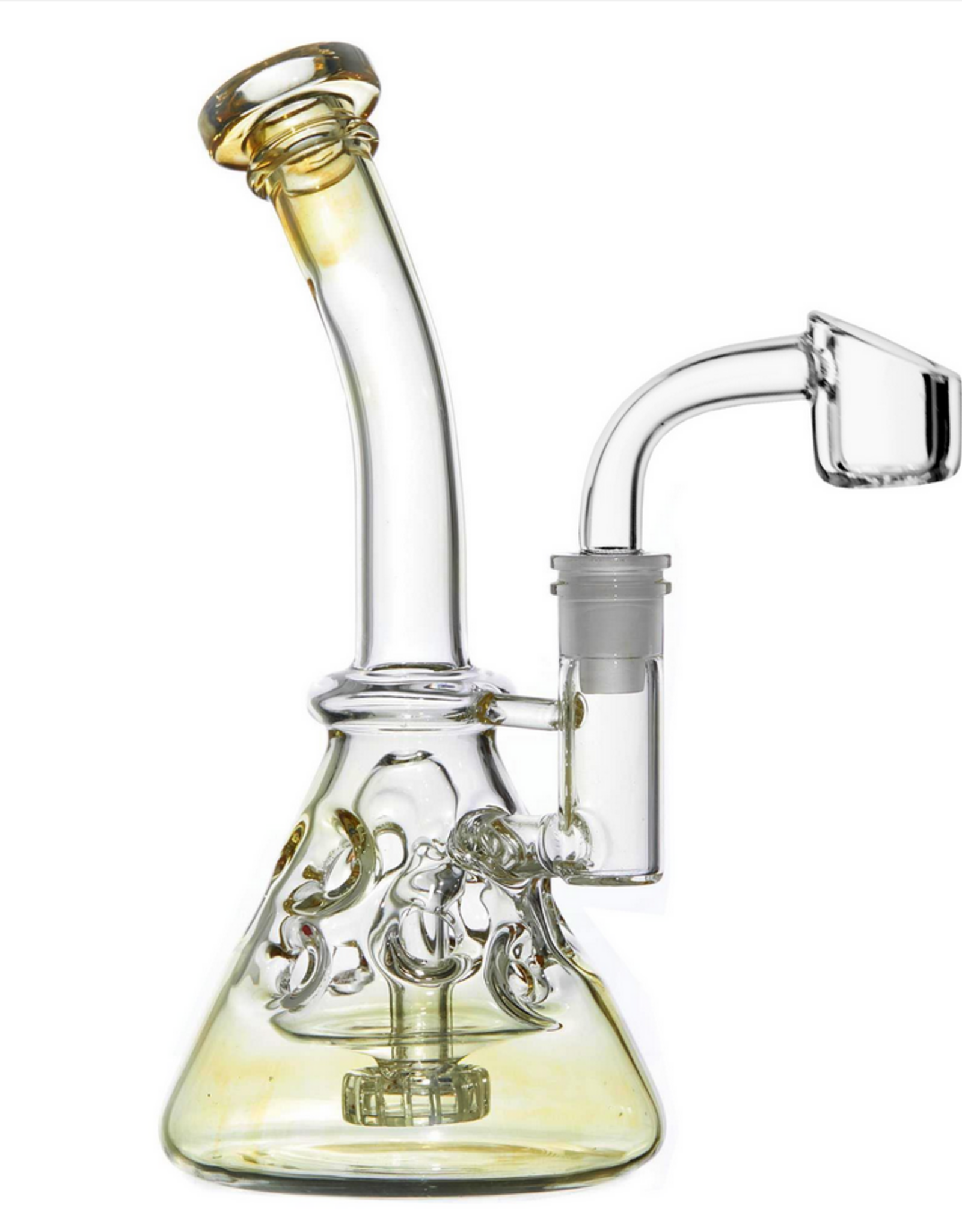 ROCK PLUS YELLOW PERCOLATOR DAB RIG