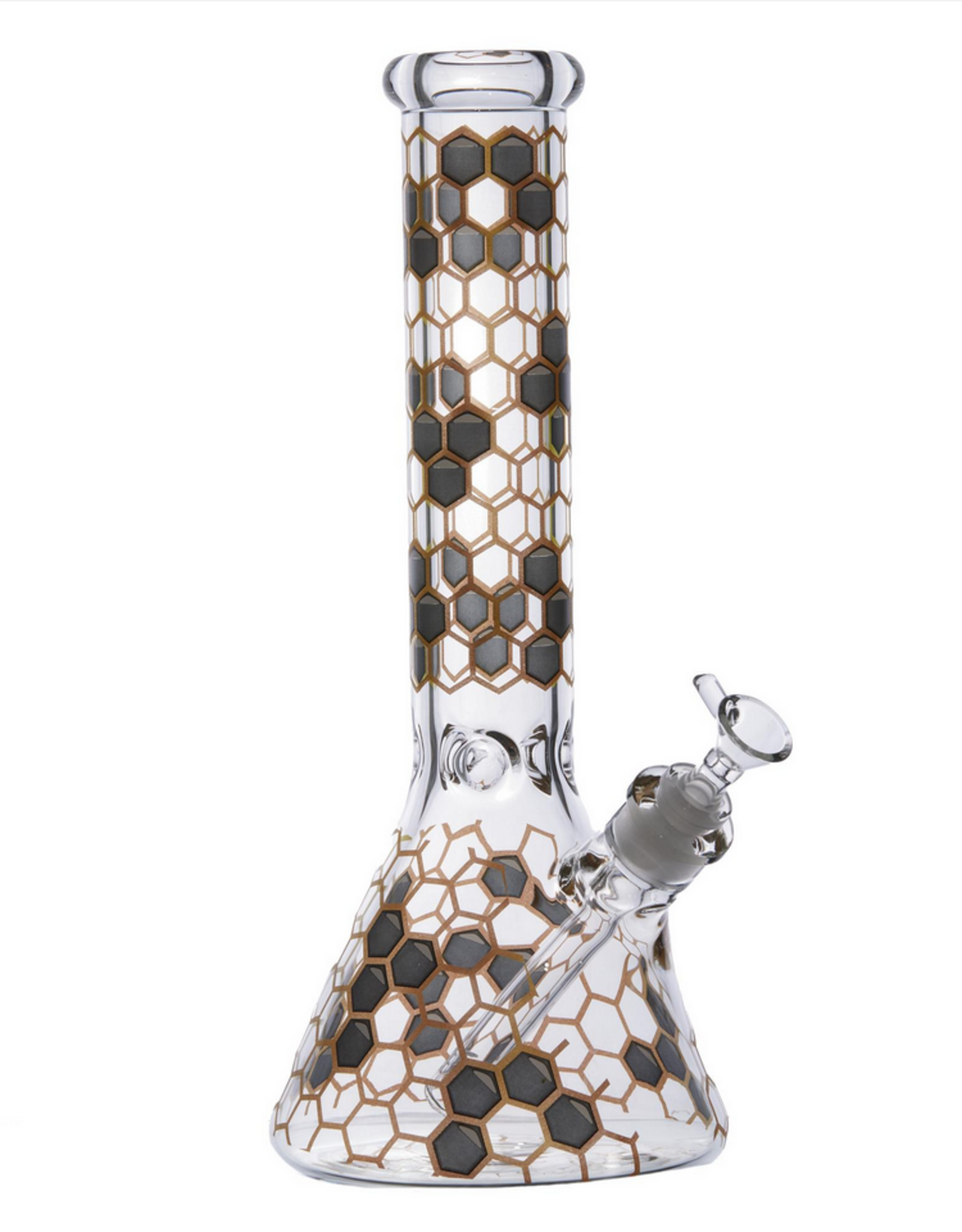 ROCK PLUS HONEYCOMB BEAKER GLASS BONG