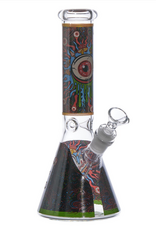 ROCK PLUS EYE SHROOM NIGHTLY BEAKER GLASS BONG