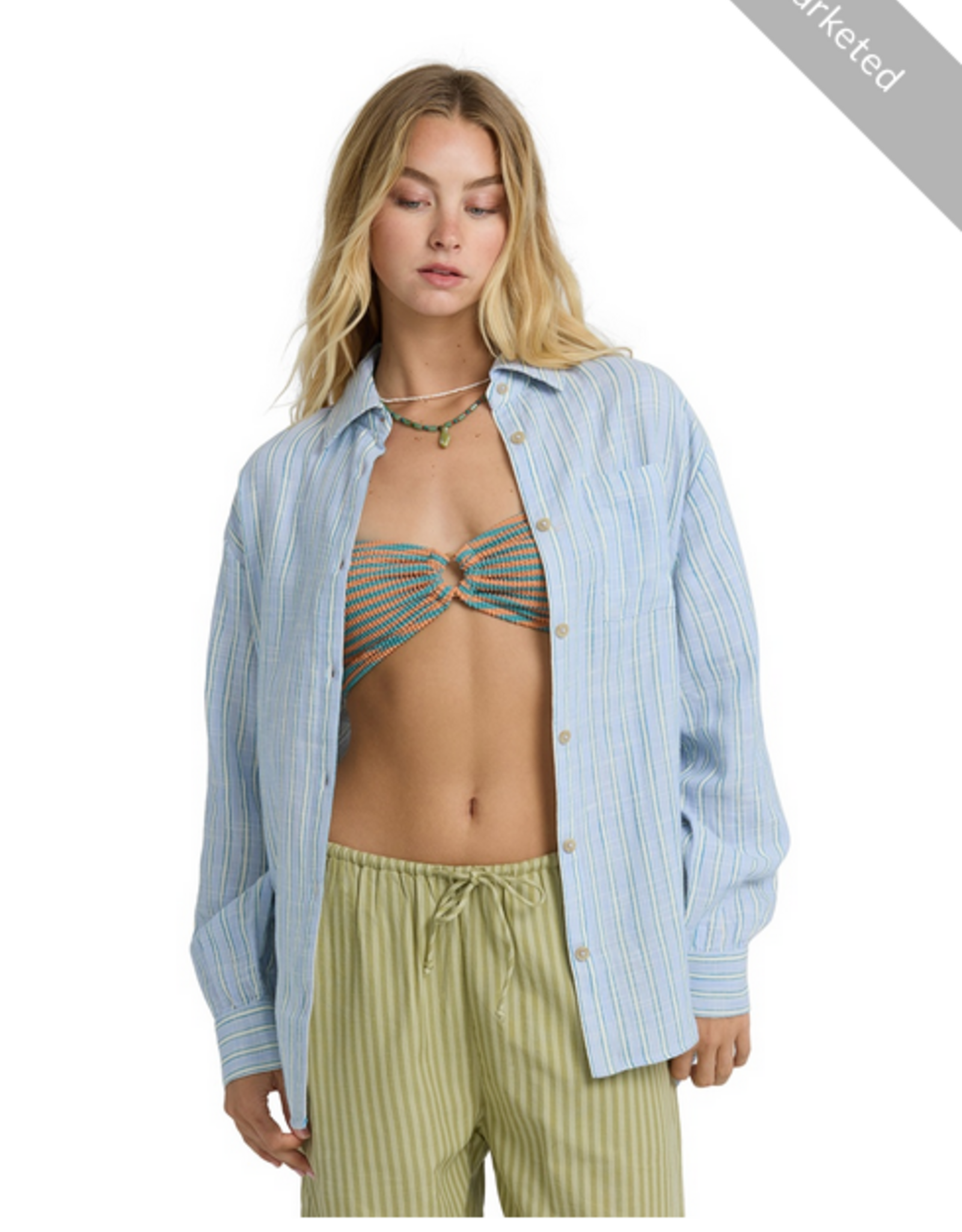 Billabong Wanderer Prntd L/s Wvn Top