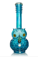 Retro Glass RM66 12" PLATINUM METALLIC OWL glow in dark