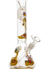 Red Eye Glass REG197 Red Eye Glass 12" Tall Spaghetti Skull Beaker Base Water Pipe