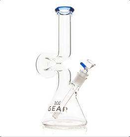 GEAR Premium G5093SB GEAR Premium 12" Tall Sapphire Blue Loopy Beaker Base Water Pipe