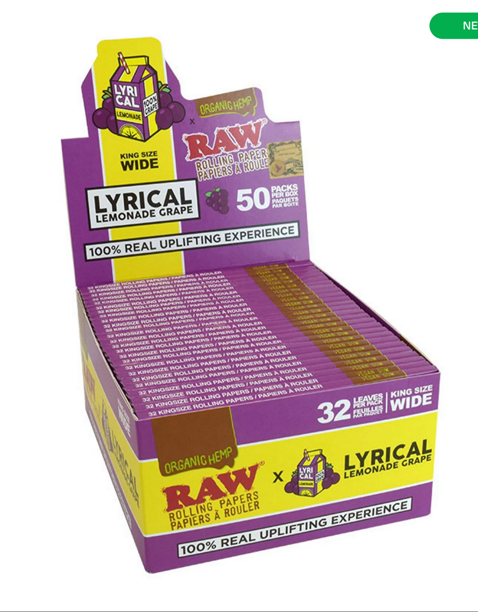RAW RA088  RAW x LYRICAL Lemonade Grape Organic KS Wide 32/PK