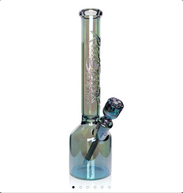Red Eye Tek K3153-1 Red Eye Tek 17" Tall 7mm Thick Green Metallic Terminator Finish Revolution Canteen Base Water Pipe