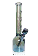Red Eye Tek K3153-1 Red Eye Tek 17" Tall 7mm Thick Green Metallic Terminator Finish Revolution Canteen Base Water Pipe