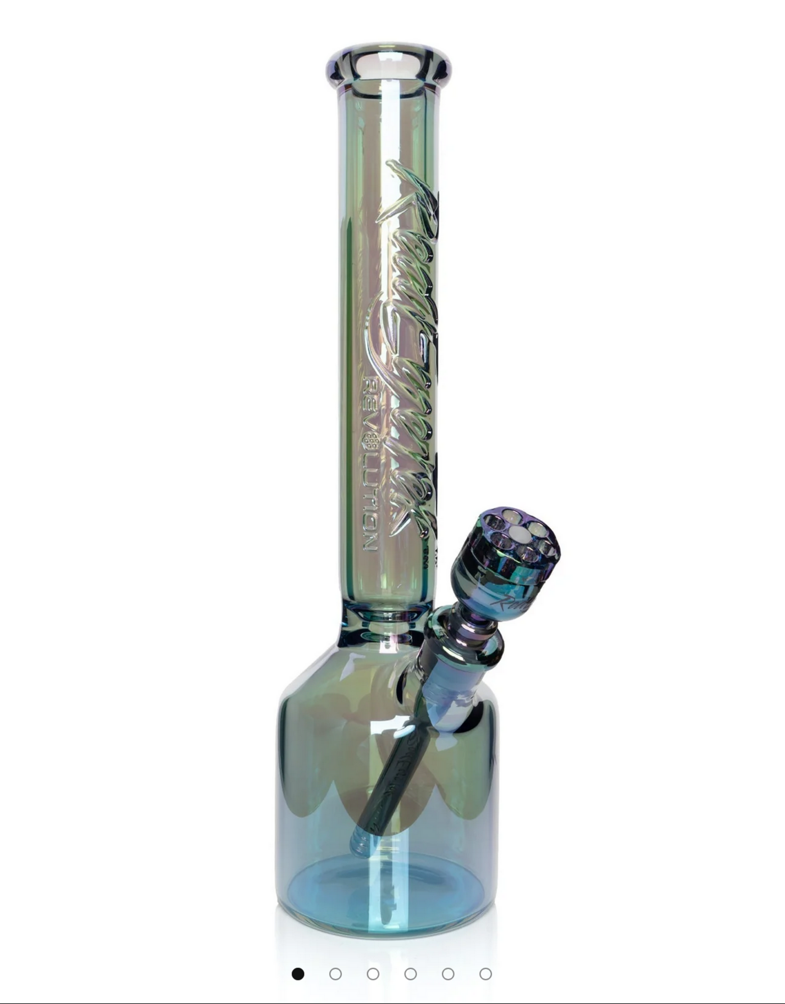 Red Eye Tek K3153-1 Red Eye Tek 17" Tall 7mm Thick Green Metallic Terminator Finish Revolution Canteen Base Water Pipe