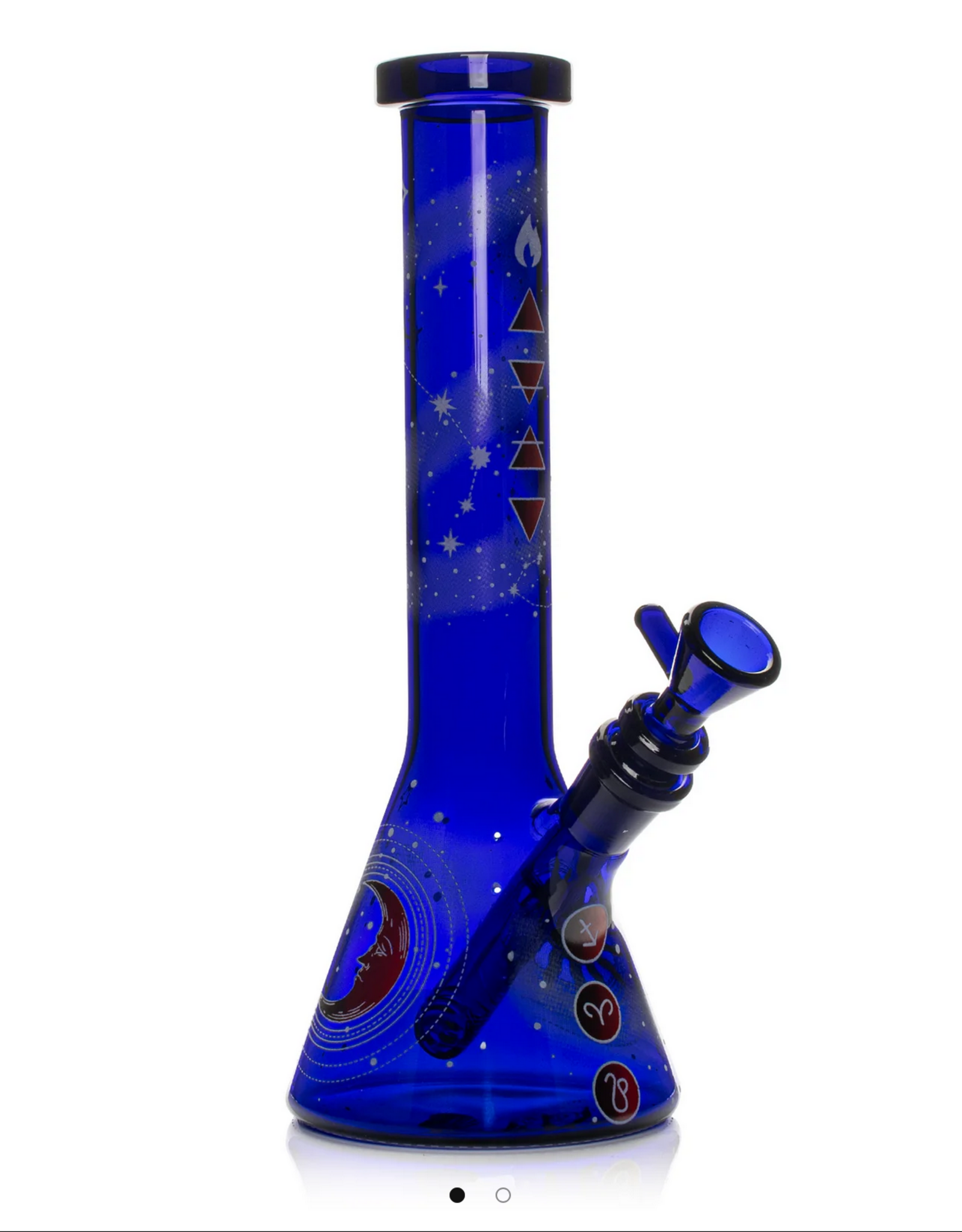 Red Eye Glass REG153 Red Eye Glass 10" Tall Fire Glow In The Dark Water Pipe