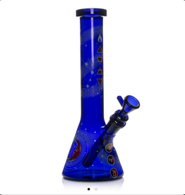 Red Eye Glass REG153 Red Eye Glass 10" Tall Fire Glow In The Dark Water Pipe