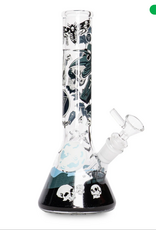 Red Eye Glass REG230 Red Eye Glass 10" Tall Cemetery Glow In The Dark Beaker Base Water Pipe