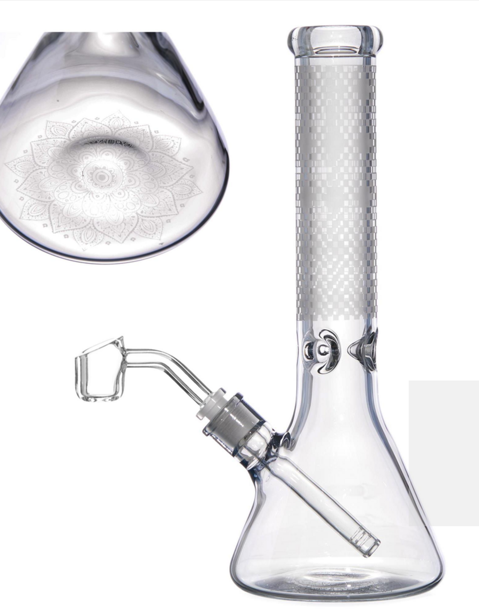 CHECKERED PATTERN DAB RIG BONG 14INCH 7MM THICK