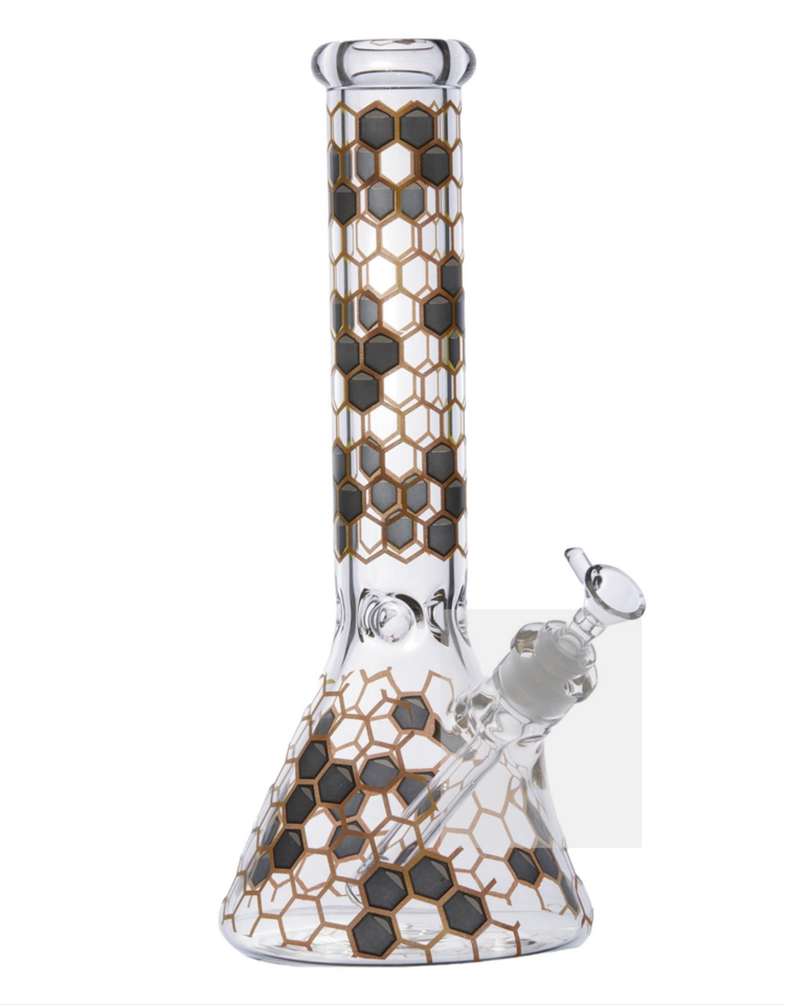 HONEYCOMB BEAKER GLASS BONG 14INCH 7MM