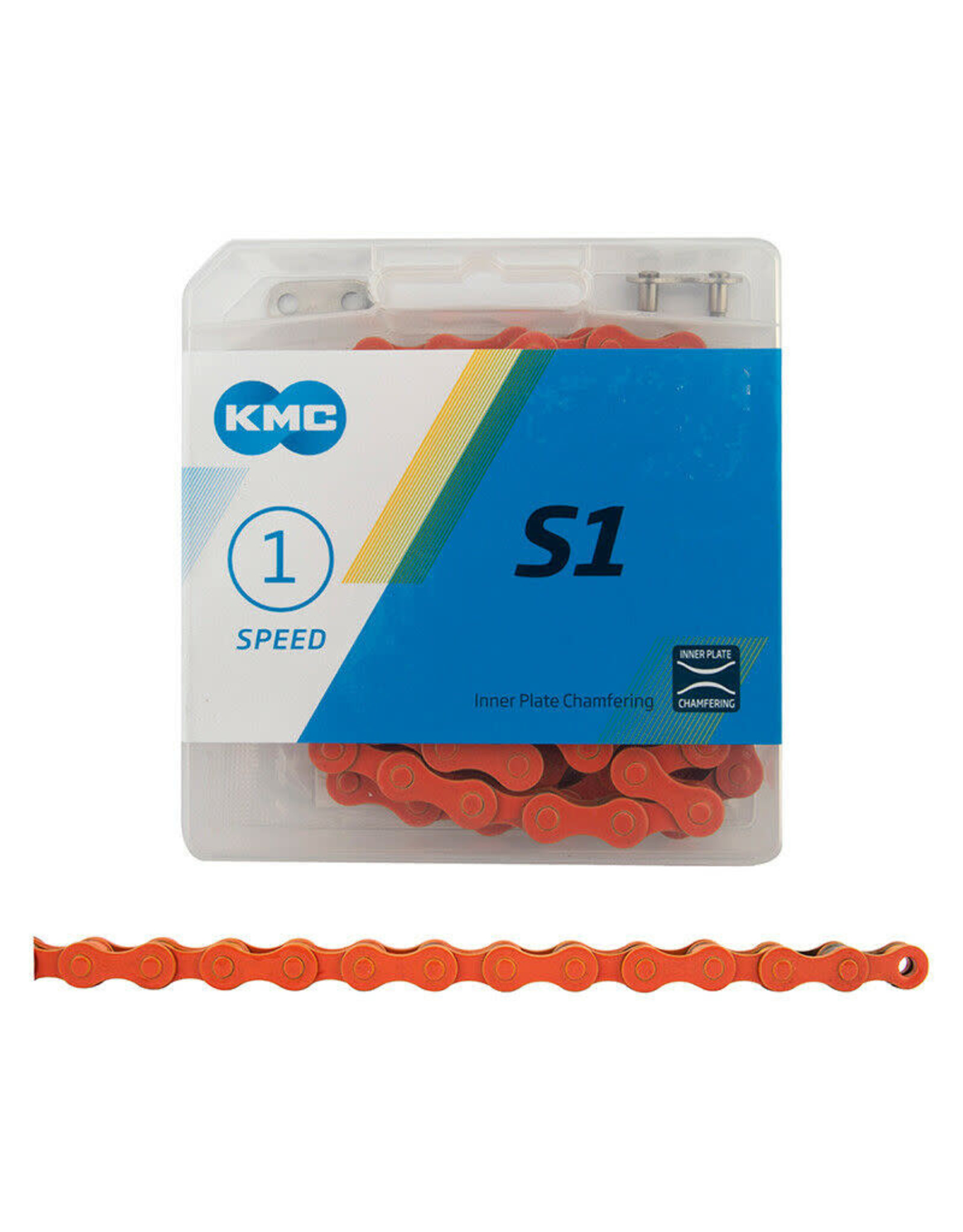 KMC Chain S1 x 112L, Single Speed, Orange