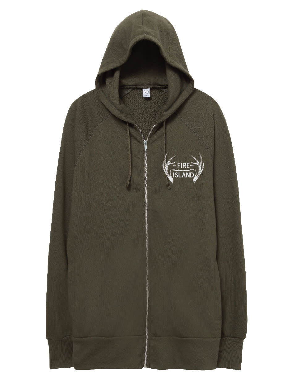 Antler Zip Up Hoody - Fire Island Goods