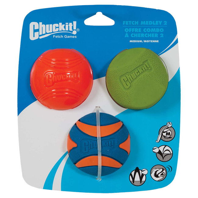 Chuck -It Med Fetch Medley 2 3Pk