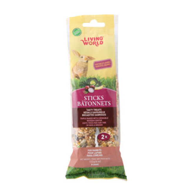 Living World Fruit Flavor Rabbit Stick 2 Pack