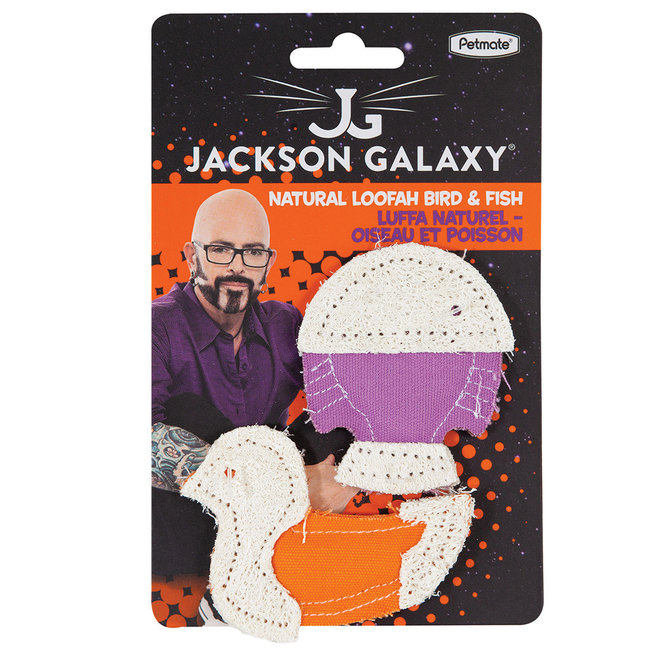 Jackson Galaxy Natural Loofah Bird & Fish*** Clearance***